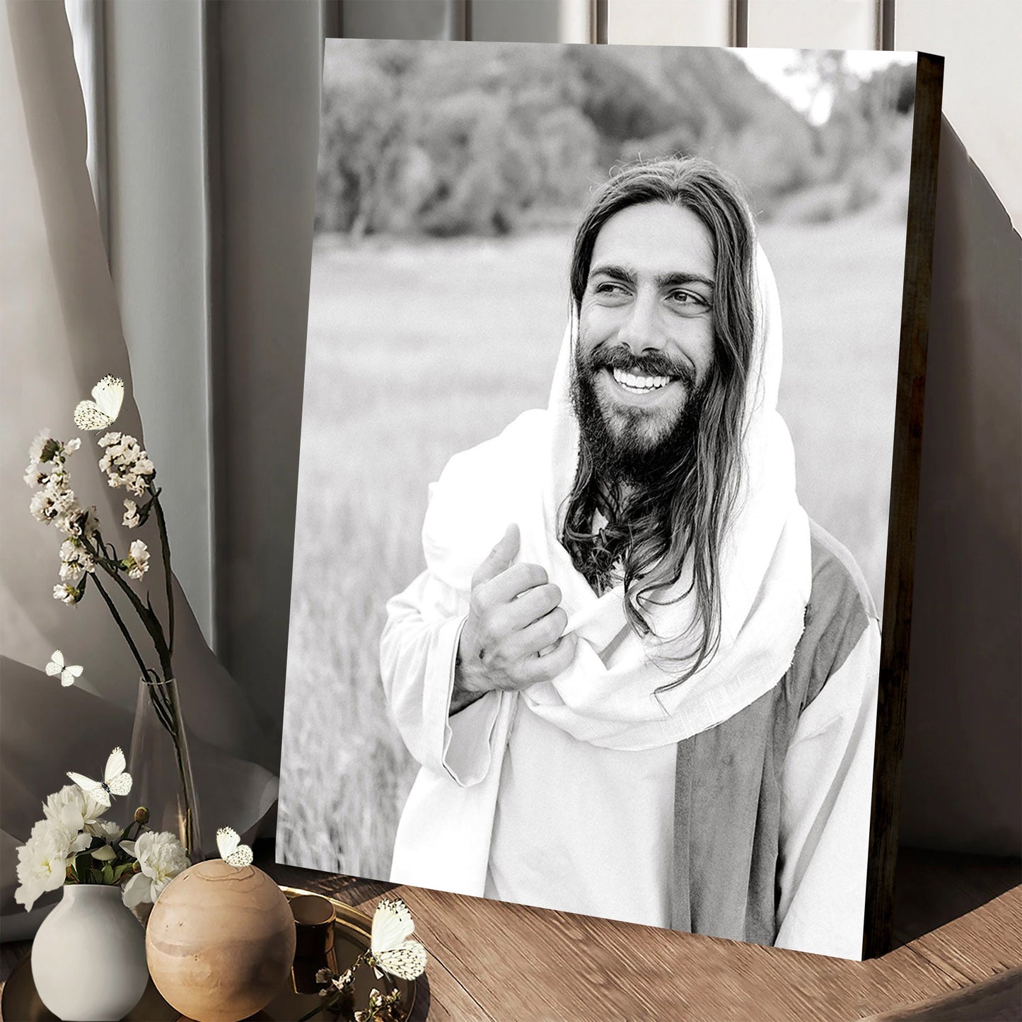 Stay Canvas Wall Art - Jesus Picture - Jesus Portrait Canvas