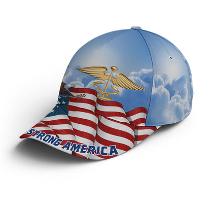 Stay Strong America Eagle And Nurse Sign Baseball Cap