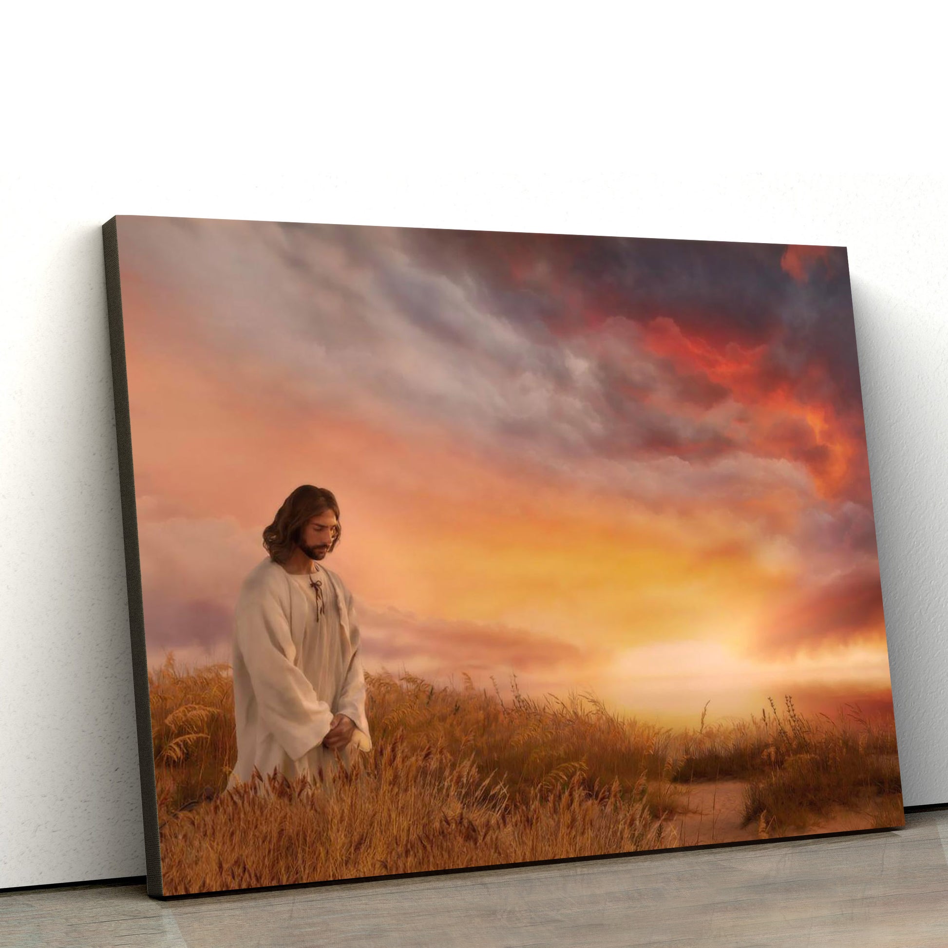 Stay With Me Canvas Wall Art - Jesus Picture - Christian Wall Decor