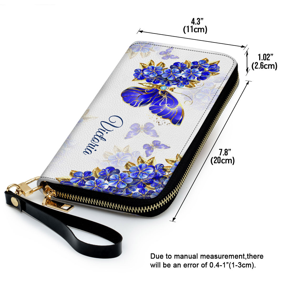 Stunning Colossians 323 Butterfly And Flower Religious Gifts For Women Clutch Purse For Women - Personalized Name - Christian Gifts For Women