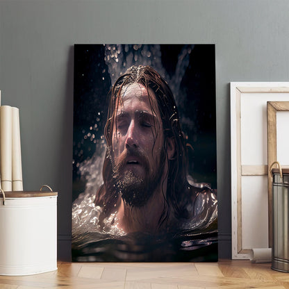 Stunning Digital Of Jesus Baptism - Jesus Canvas Pictures - Christian Wall Art