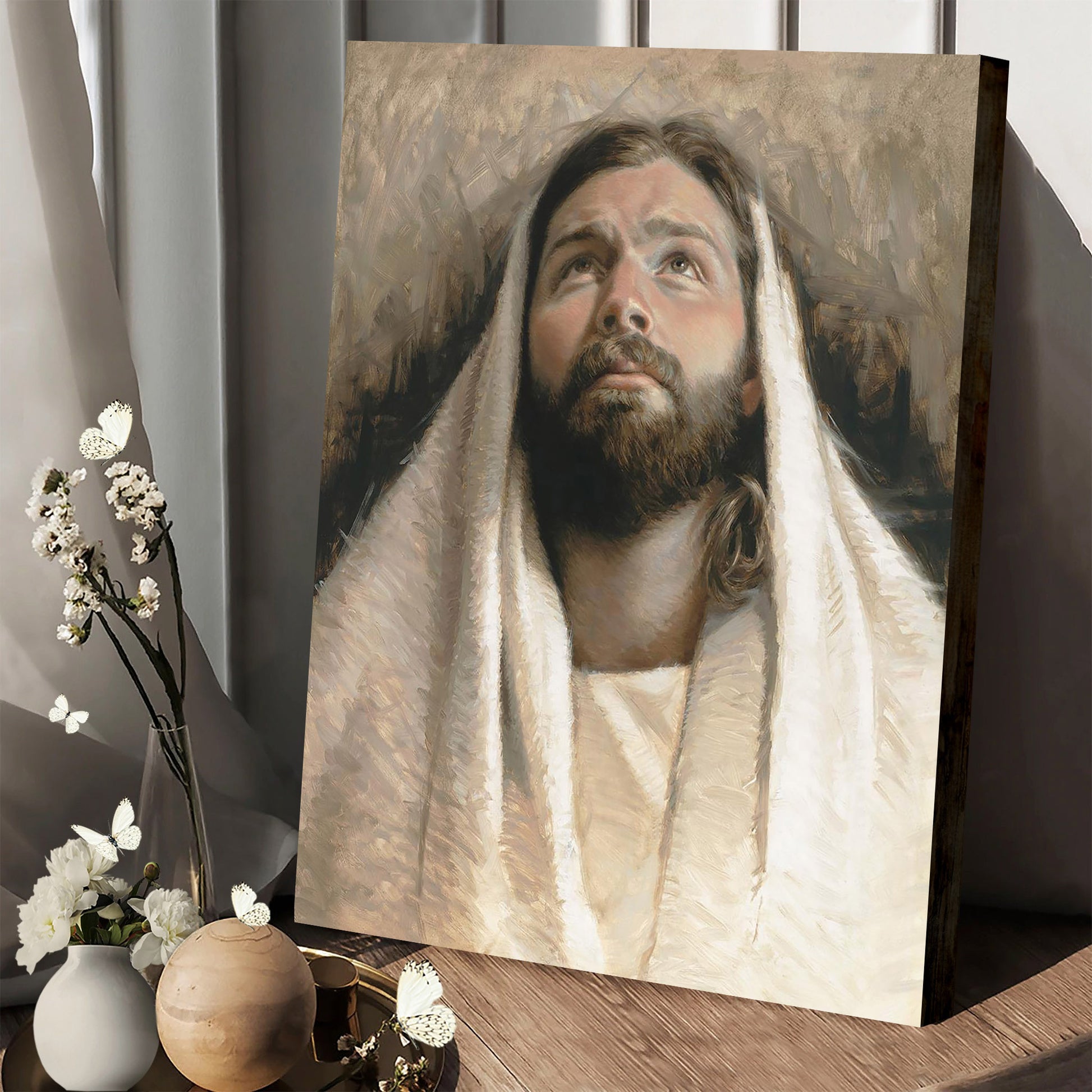 Submission Canvas Wall Art - Jesus Picture - Jesus Portrait Canvas