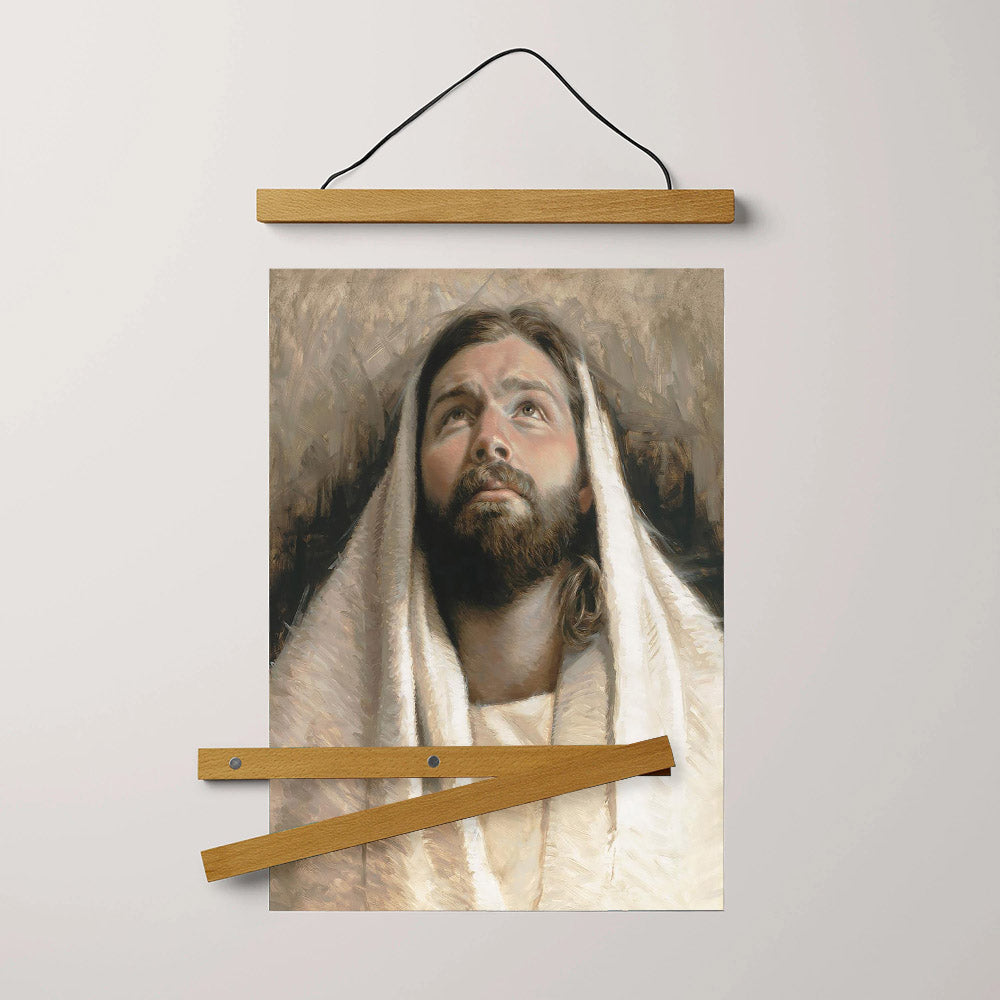 Submission Hanging Canvas Wall Art - Jesus Picture - Jesus Portrait Canvas - Religious Canvas