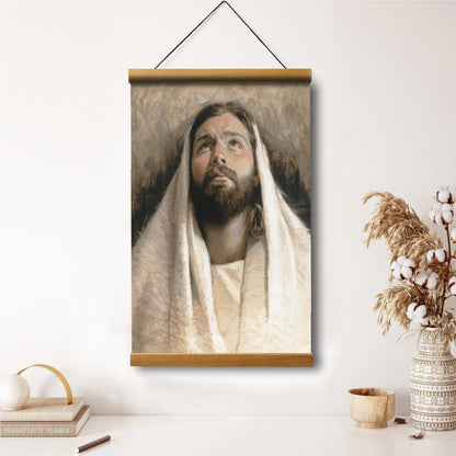 Submission Hanging Canvas Wall Art - Jesus Picture - Jesus Portrait Canvas - Religious Canvas