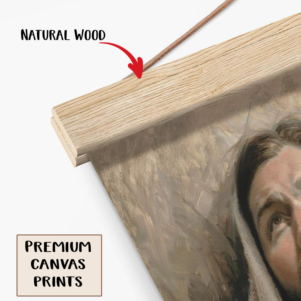 Submission Hanging Canvas Wall Art - Jesus Picture - Jesus Portrait Canvas - Religious Canvas