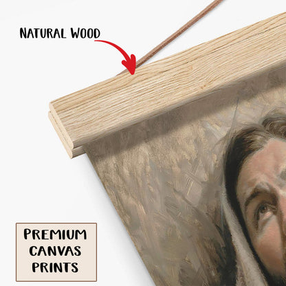 Submission Hanging Canvas Wall Art - Jesus Picture - Jesus Portrait Canvas - Religious Canvas