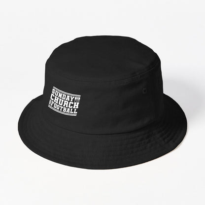 Sunday Is For Church And Football, Christian Jesus Football Bucket Hat