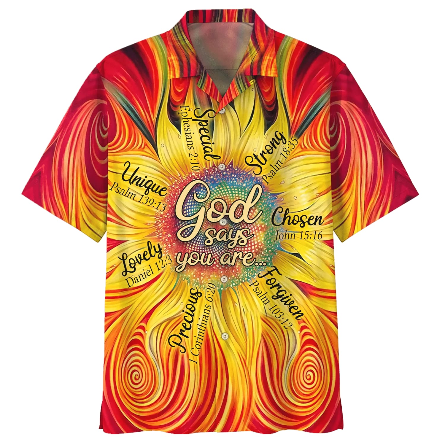 Sunflower God Say You Are Hawaiian Shirts - Christian Hawaiian Shirt - Hawaiian Summer Shirts
