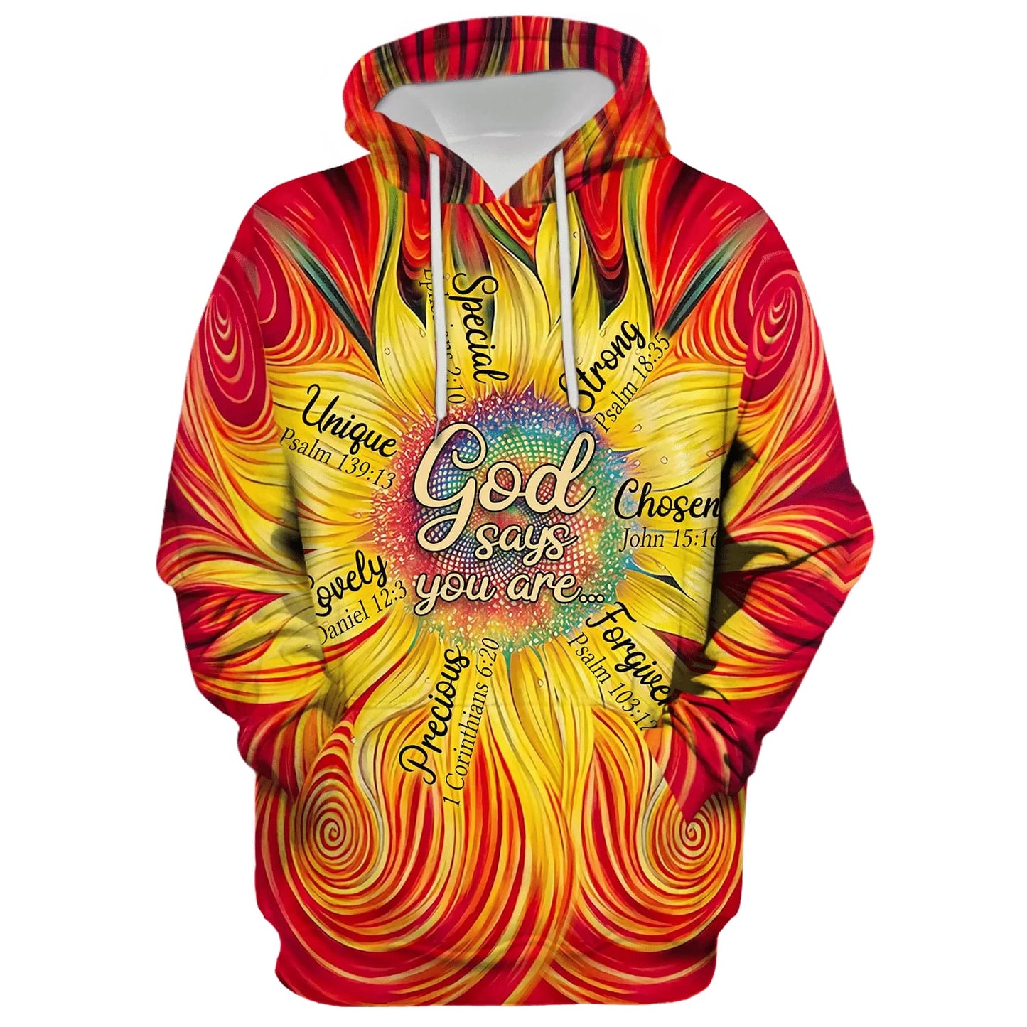 Sunflower God Says You Are Hoodie - Men & Women Christian Hoodie - 3D Printed Hoodie