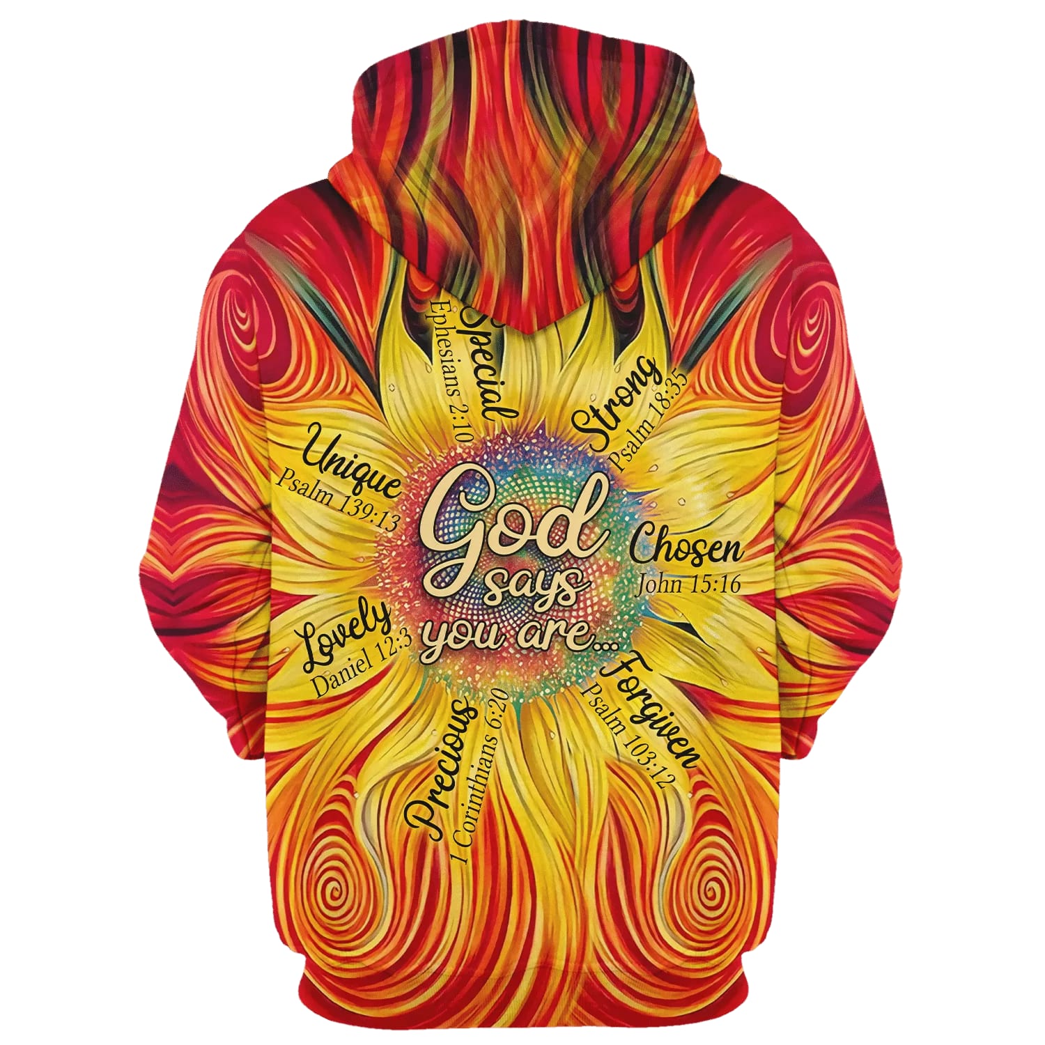 Sunflower God Says You Are Hoodie - Men & Women Christian Hoodie - 3D Printed Hoodie