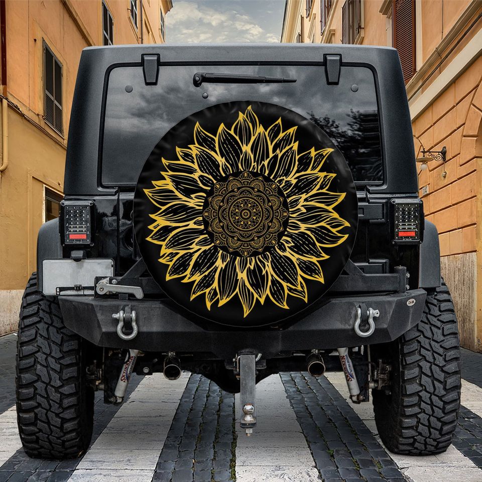 Sunflower Spare Tire Cover - Christian Tire Cover