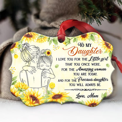  Sunflower To My Daughter 3 Metal Ornament - Christmas Ornament - Christmas Gift