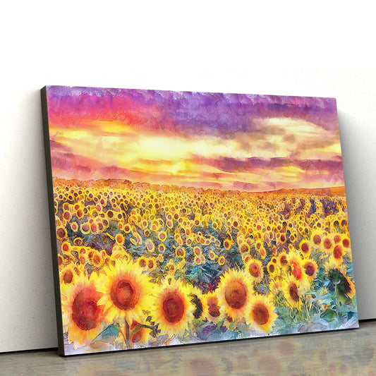 Sunflowers Field Canvas Wall Art - Canvas Wall Decor - Home Decor Living Room
