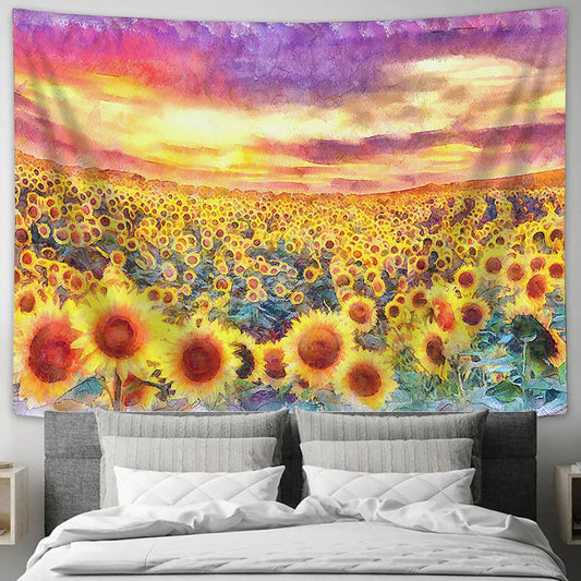 Sunflowers Field Tapestry - Tapestry Wall Decor - Home Decor Living Room