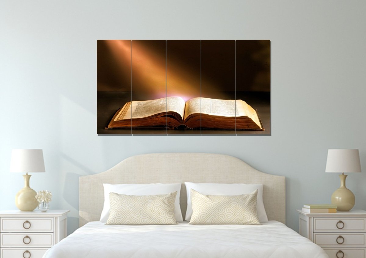 Sunshine On Bible Wall Art - Christian Canvas Wall Art