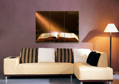 Sunshine On Bible Wall Art - Christian Canvas Wall Art