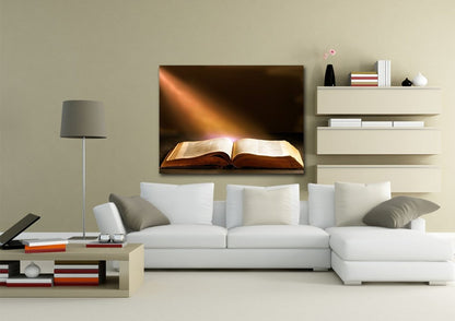 Sunshine On Bible Wall Art - Christian Canvas Wall Art