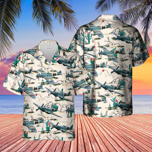 Supermarine 389 Spitfire Pr19 Hawaiian Shirt - Beachwear For Men - Best Hawaiian Shirts