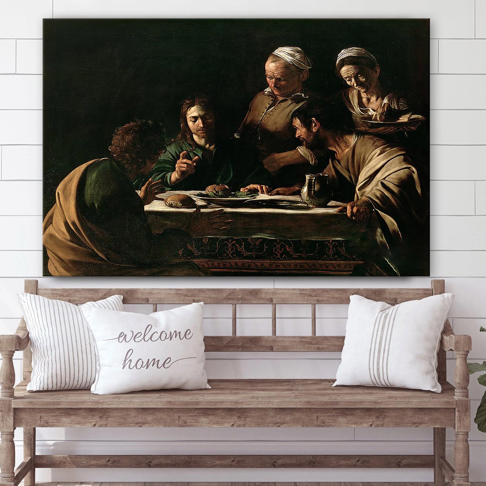 Supper At Emmaus Canvas Pictures - Jesus Canvas Pictures - Christian Wall Art