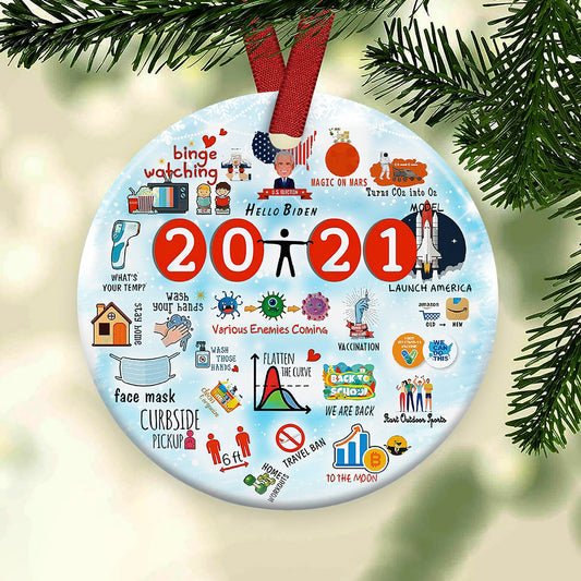 Survival 3 Ceramic Circle Ornament - Decorative Ornament - Christmas Ornament