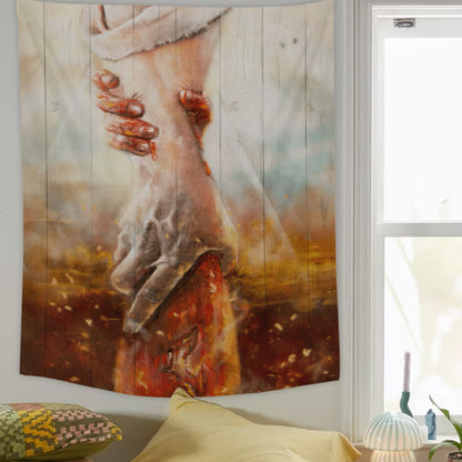 The Hand Of God - Jesus Tapestry - Religious Tapestry Wall Hangings - Bible Verse Wall Tapestry - Christian Tapestry - Ciaocustom