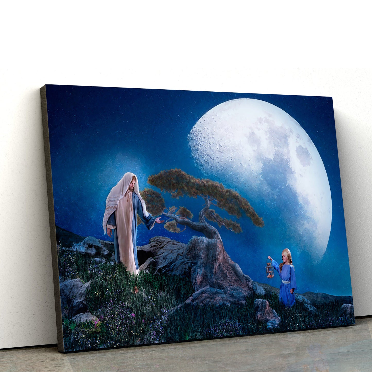 Teach Me To Walk In The Light Canvas Wall Art - Jesus Picture - Christian Wall Decor