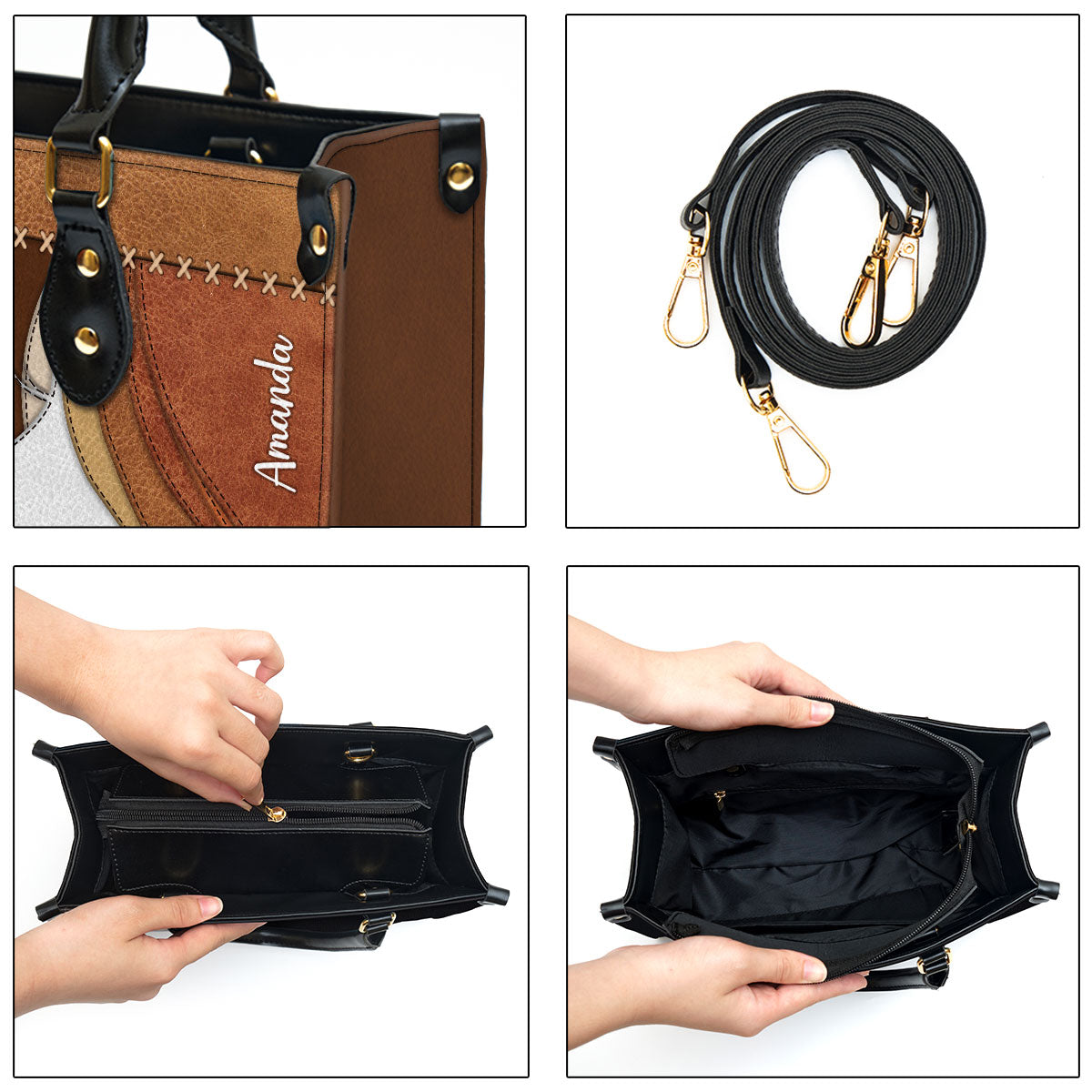 Tell Your Storm How Big Your God Is Beautiful Personalized Leather Bag For Women - Religious Gifts For Women