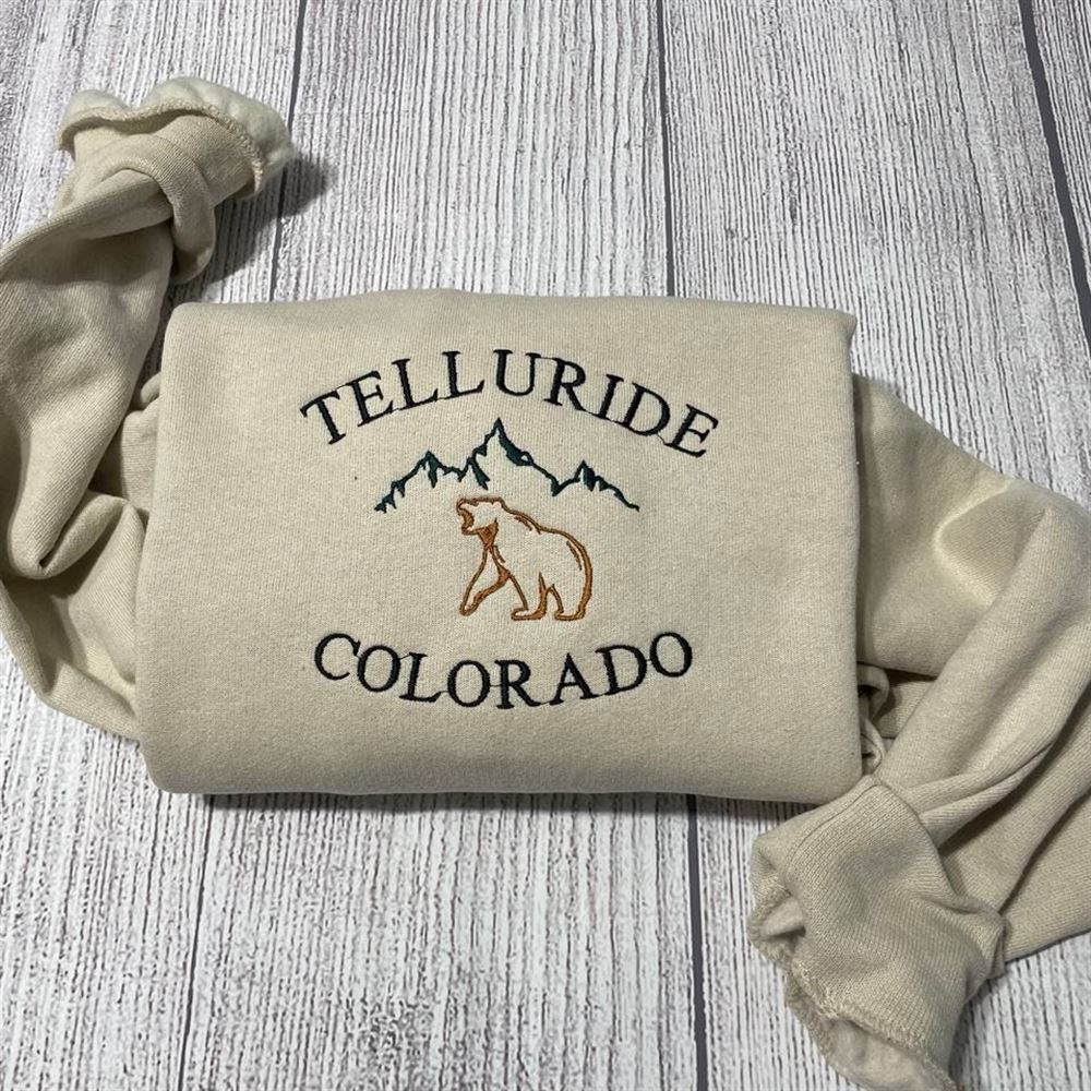 Telluride Colorado Embroidered Sweatshirt, Women's Embroidered Sweatshirts