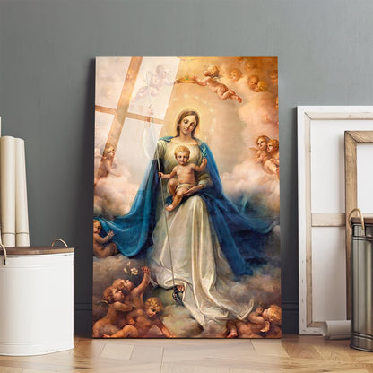 Tempered Glass Wall Art Virgin Mary Christian Church Decor - Jesus Christ Canvas - Christian Wall Art