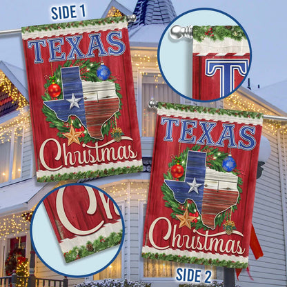 Texas Christmas Flag Merry Christmas - Christmas Garden Flag - Christmas House Flag - Christmas Outdoor Decoration