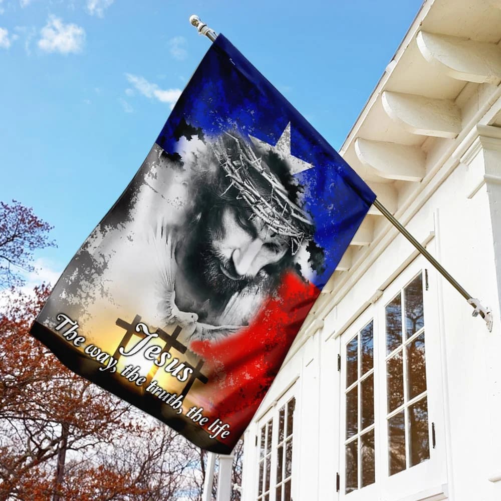 Texas Jesus House Flag - Christian Garden Flags - Outdoor Religious Flags