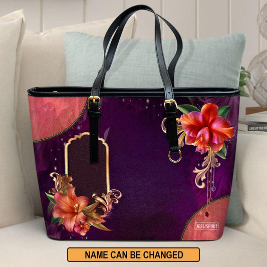 Thank You For All Your Love Guidance And Prayers Personalized Pu Leather Tote Bag For Women - Mom Gifts For Mothers Day
