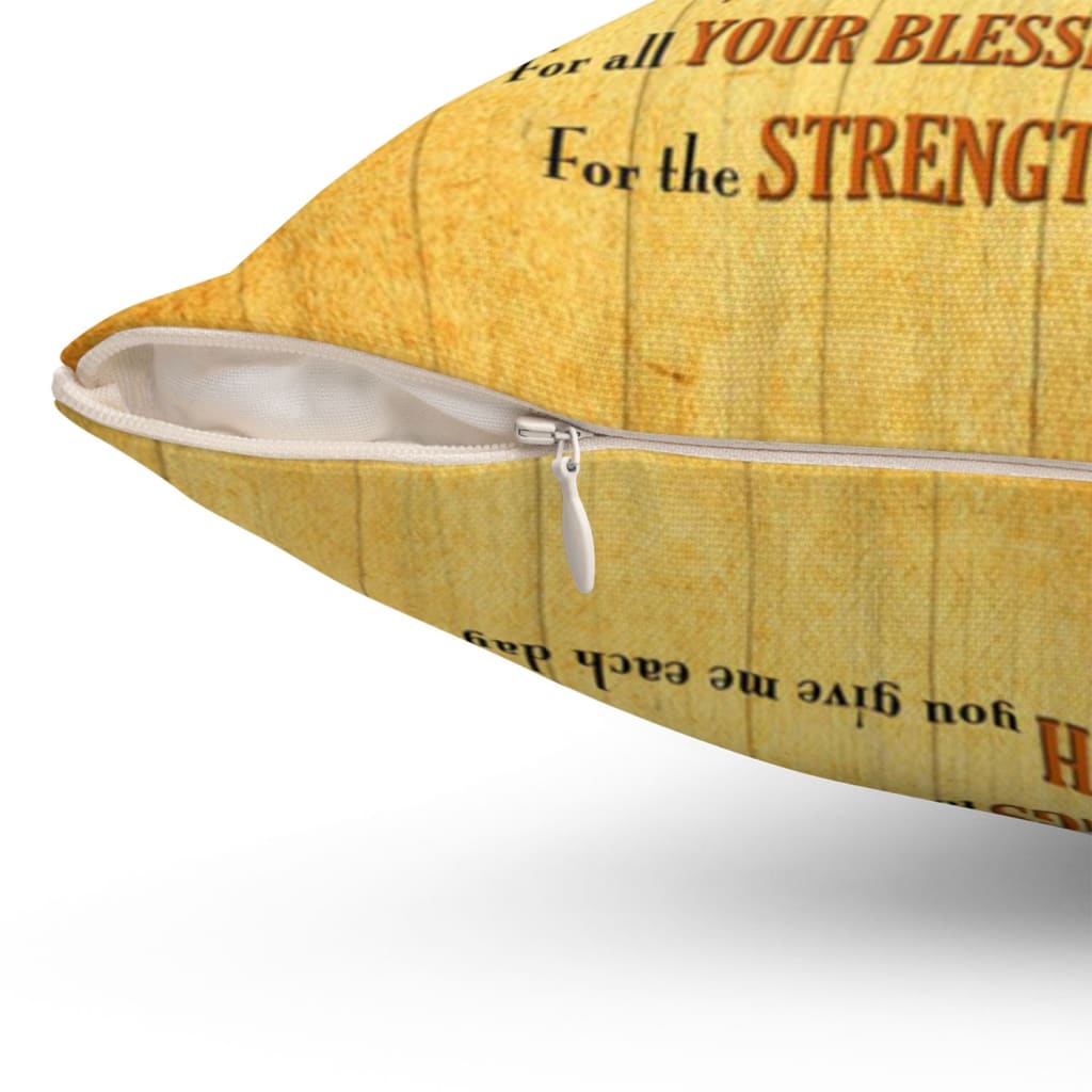 Thank You God For All Your Blessings Christian Pillow