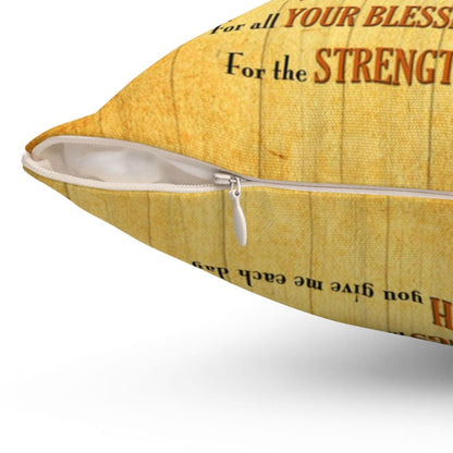 Thank You God For All Your Blessings Christian Pillow