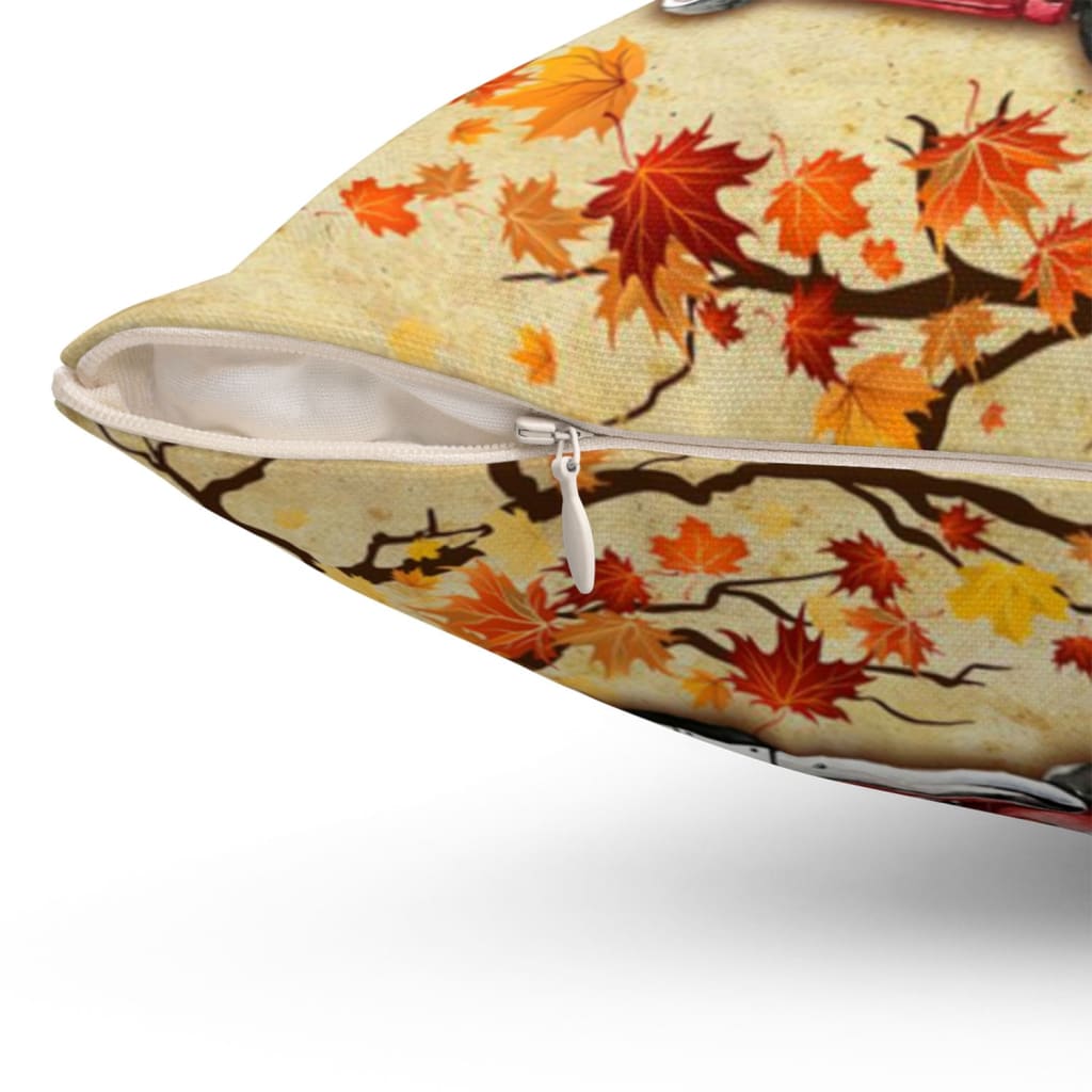 Thankful Grateful Blessed Happy Thanksgiving Pillow