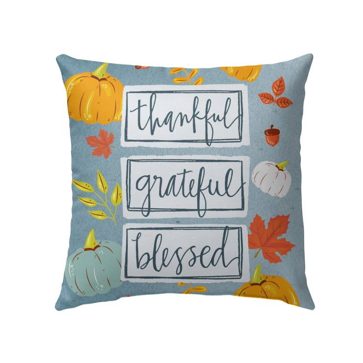 Thankful Grateful Blessed Pillow - Christian Pillows