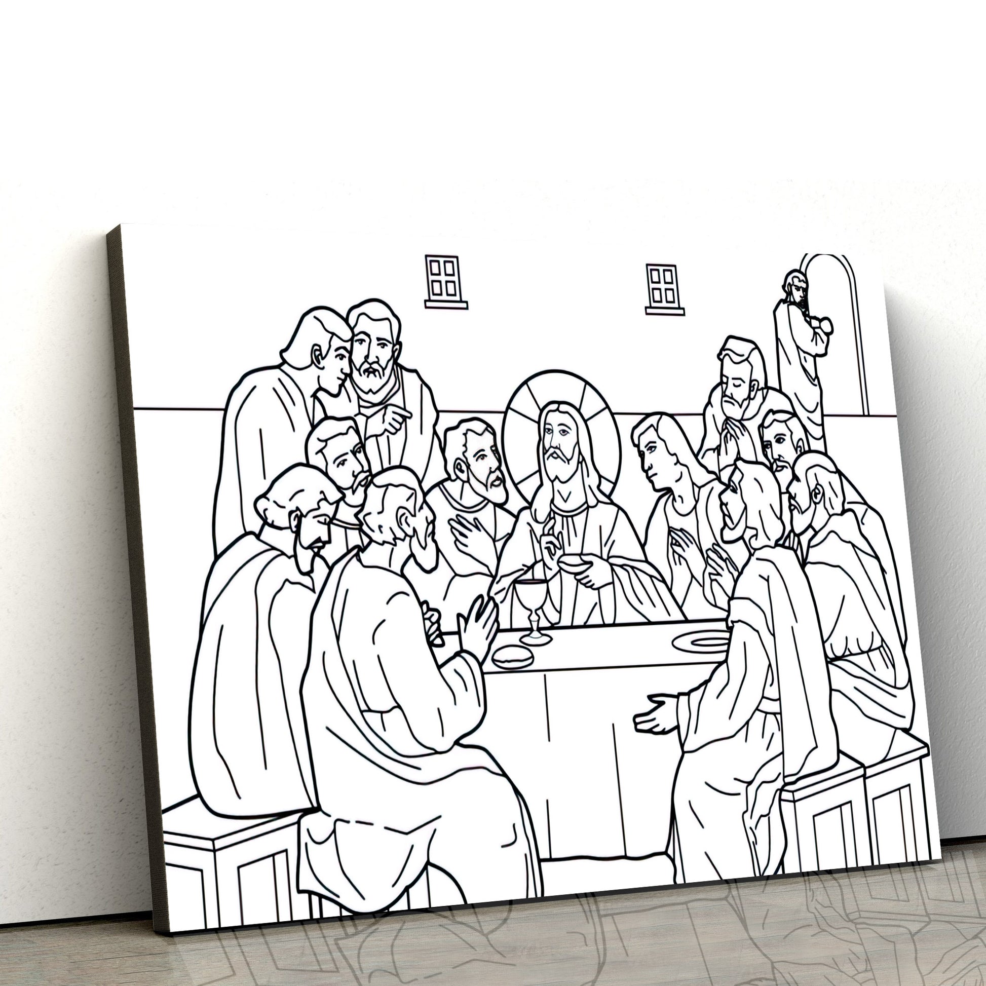 Jesus The Last Supper Canvas Wall Art - Christian Wall Posters