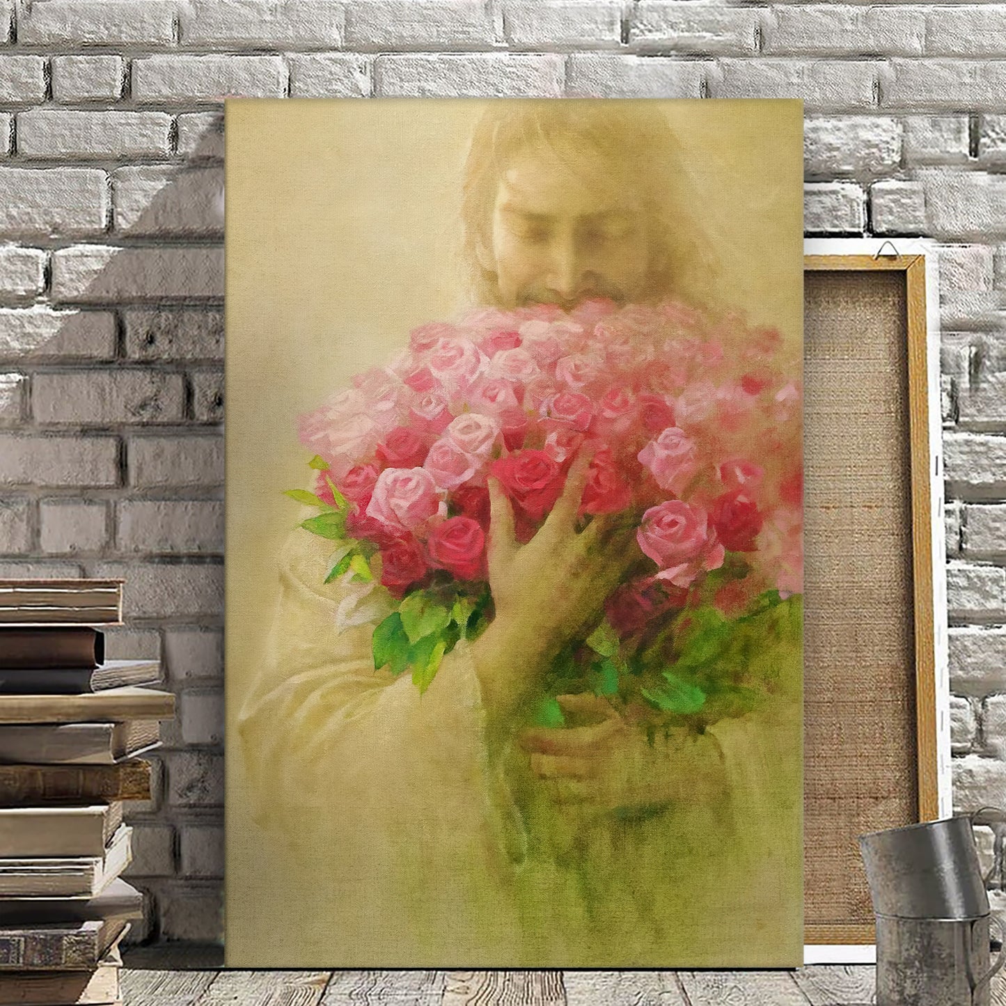 Jesus, Rose of Sharon - Jesus Wall Art - Christian Canvas Prints - Faith Canvas - Gift For Christian - Ciaocustom