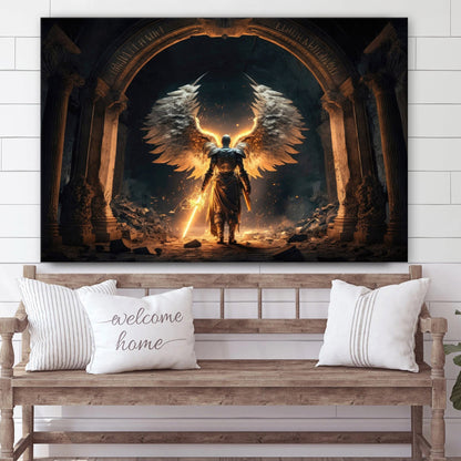 The Angel In The Garden Eden Jesus Bible Art - Canvas Picture - Jesus Canvas Pictures - Christian Wall Art