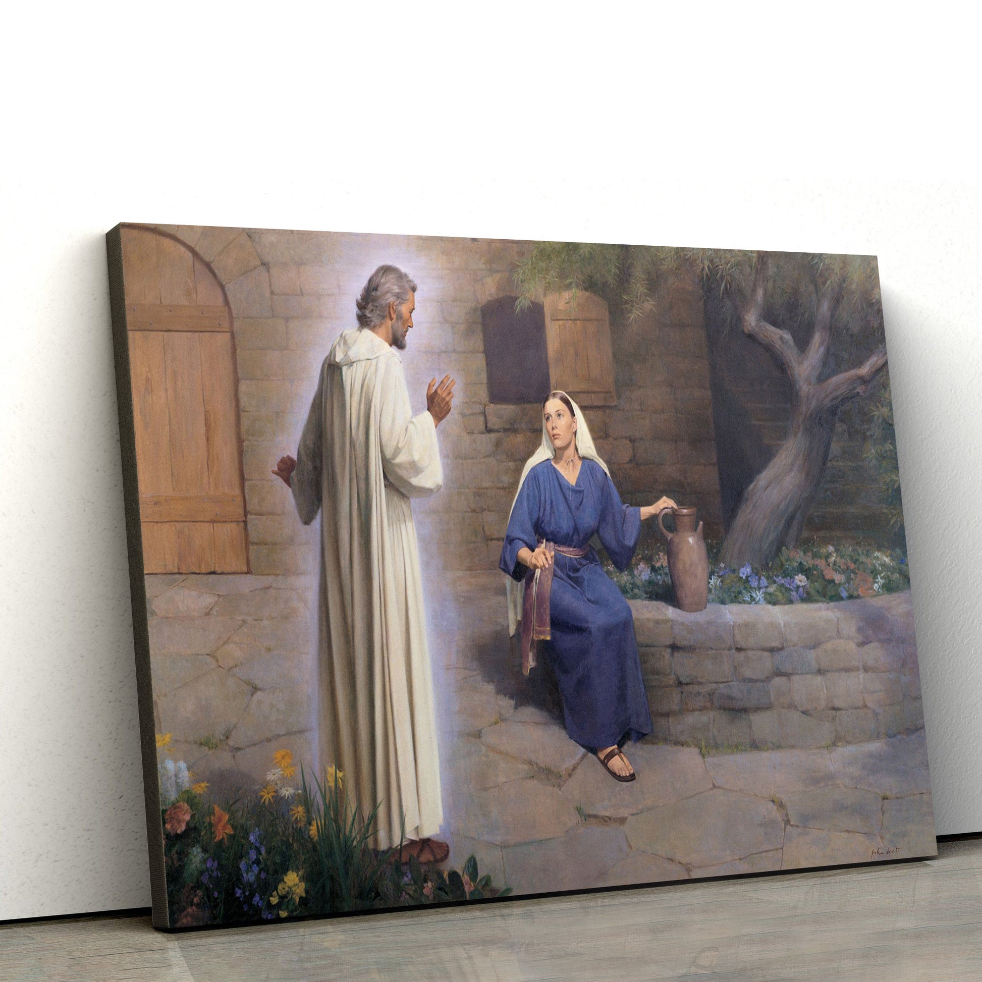 The Annunciation The Angel Gabriel Appears To Mary Wall Art Canvas - Christian Canvas Pictures - Religious Canvas Wall Art