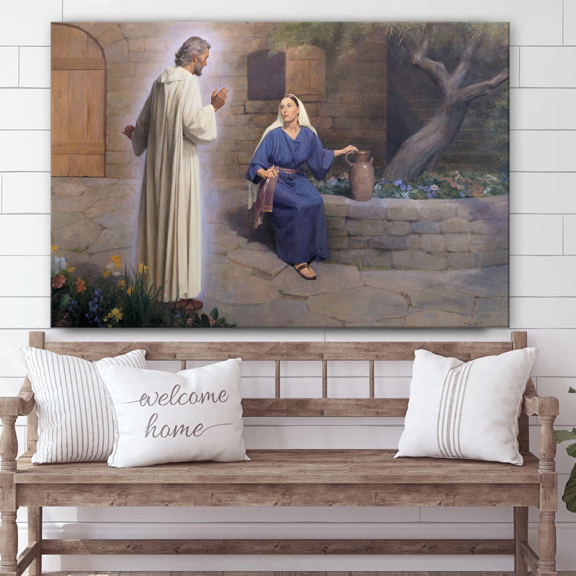 The Annunciation The Angel Gabriel Appears To Mary Wall Art Canvas - Christian Canvas Pictures - Religious Canvas Wall Art