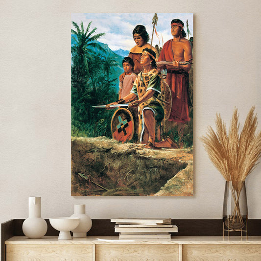 The Anti Nephi Lehies Burying Their Swords Canvas Pictures - Religious Canvas Wall Art