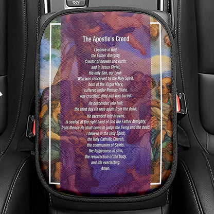 The Apostle's Creed Seat Box Cover, Christian Car Center Console Cover