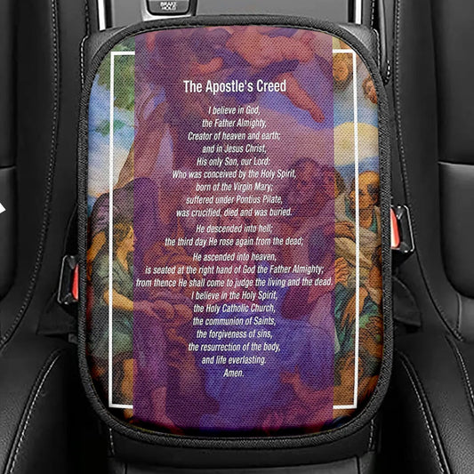 The Apostle's Creed Seat Box Cover, Christian Car Center Console Cover