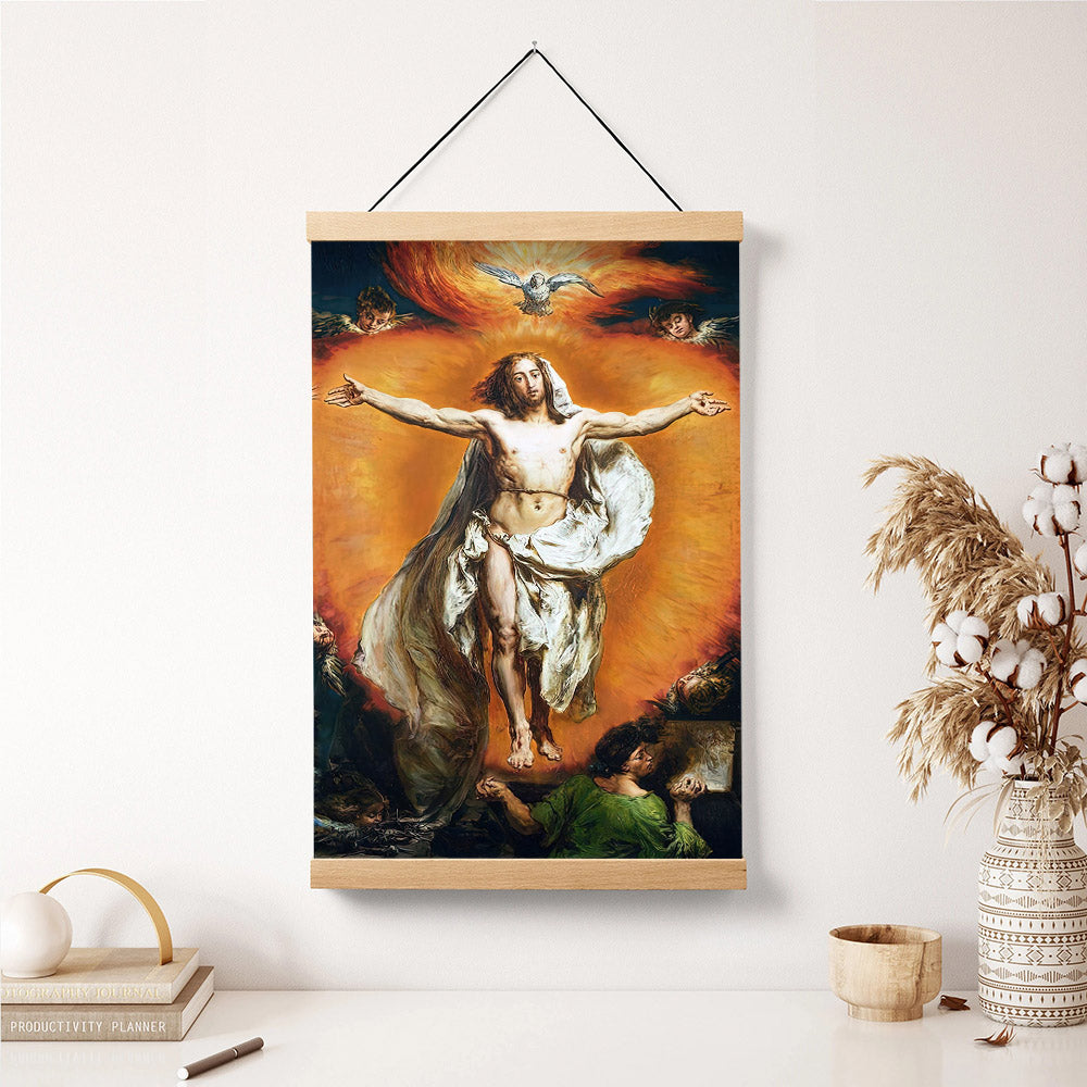The Ascension Of Christ Hanging Canvas Wall Art - Jesus Portrait Picture - Religious Gift - Christian Wall Art Decor