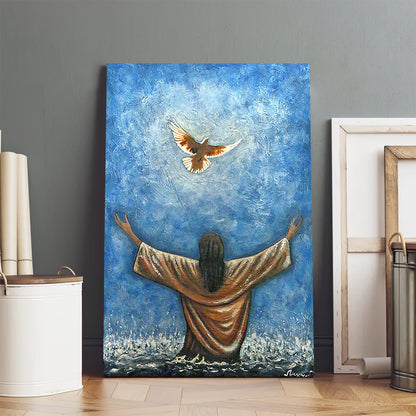The Baptism Of Jesus Christ Painting Canvas Wall Art - Jesus Portrait Picture - Religious Gift - Christian Wall Art Decor