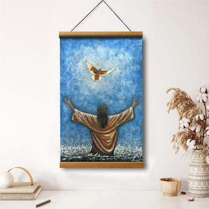 The Baptism Of Jesus Christ Painting Hanging Canvas Wall Art - Jesus Portrait Picture - Religious Gift - Christian Wall Art Decor