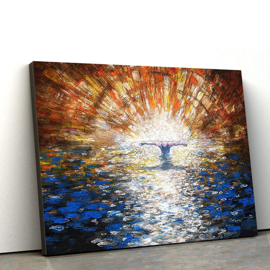 The Baptism Of The Christ Ii Canvas Wall Art - Jesus Baptism Canvas - Christian Paintings For Home