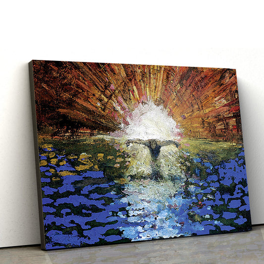 The Baptism Of The Christ Iv Canvas Wall Art - Jesus Baptism Canvas - Christian Paintings For Home