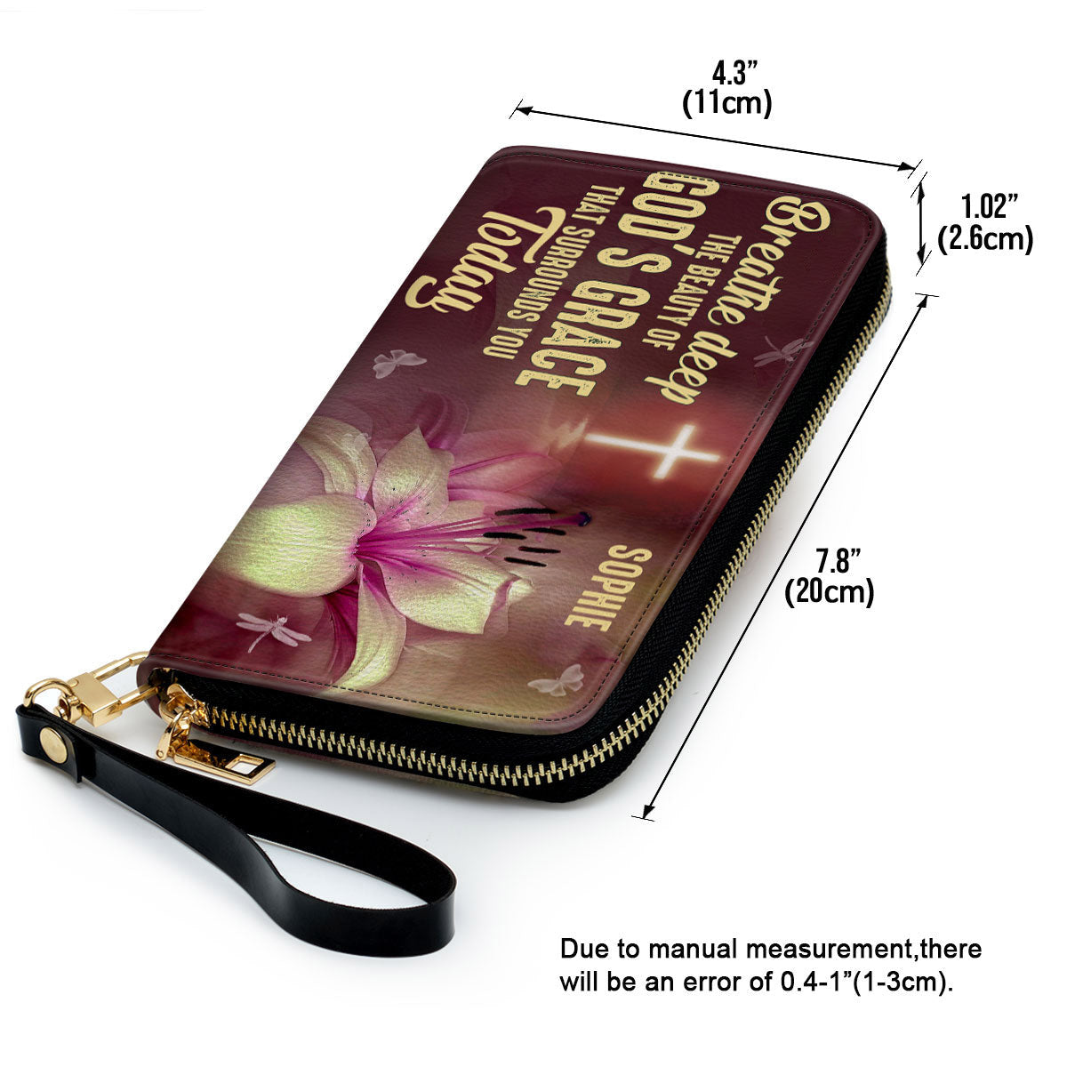 The Beauty Of God‘S Grace That Surrounds You Today Clutch Purse For Women - Personalized Name - Christian Gifts For Women
